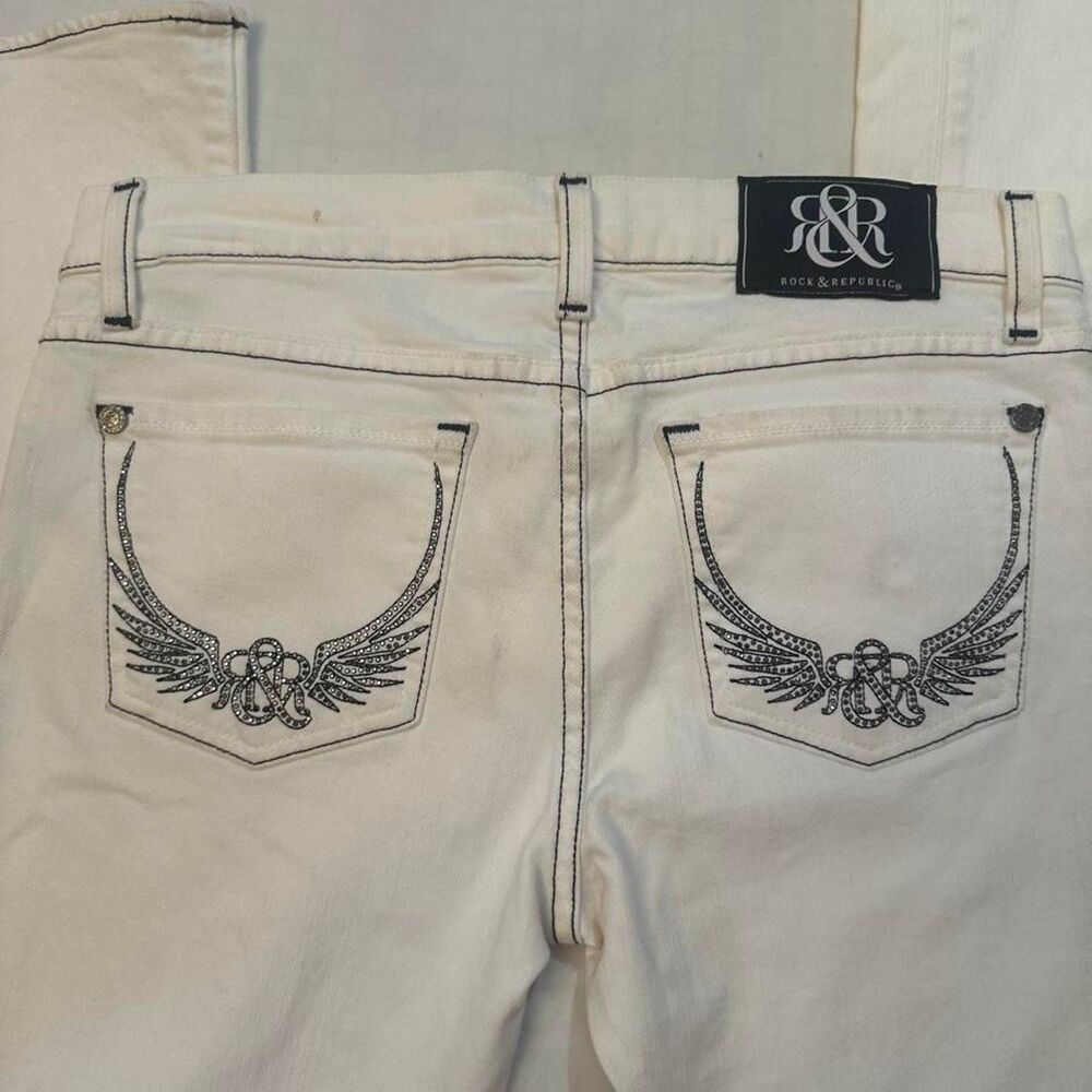 Rock-and-republic Women's White and Cream Jeans